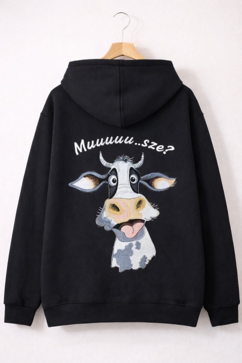 Bluza z kapturem i haftem na plecach – Muuuuszę ? /różne kolory/