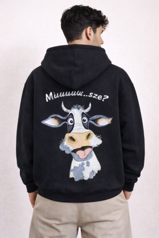 Bluza z kapturem i haftem na plecach – Muuuuszę ? /różne kolory/