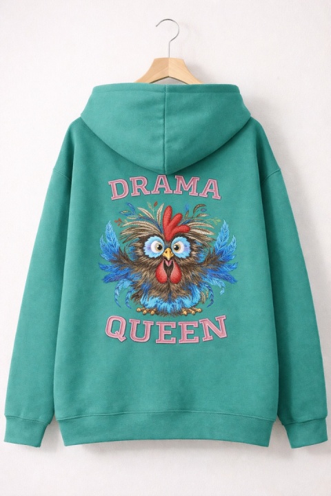Bluza z kapturem i haftem na plecach – DRAMA QUEEN ? /różne kolory/