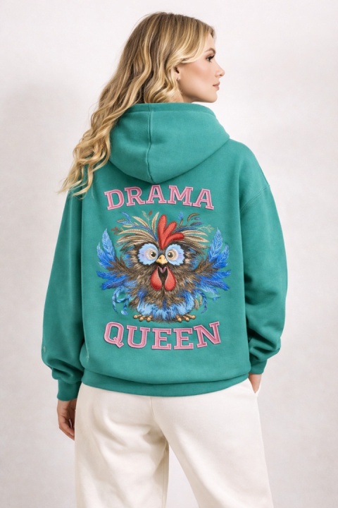 Bluza z kapturem i haftem na plecach – DRAMA QUEEN ? /różne kolory/