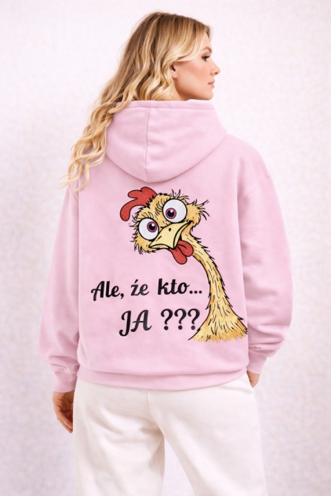 Bluza z kapturem i haftem na plecach – Ale że kto JA??? /różne kolory/
