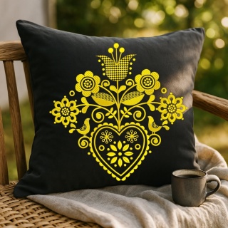 Poszewka - Słowiańskie SŁOŃCE - żółty