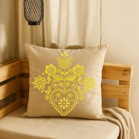 Poszewka - Słowiańskie SŁOŃCE - żółty