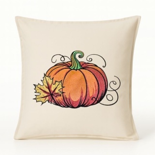 Poszewka na poduszkę z haftem "DYNIA" - rozmiar 50x50 cm