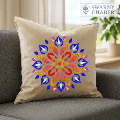 Poszewka na poduszkę - MANDALA - Zima