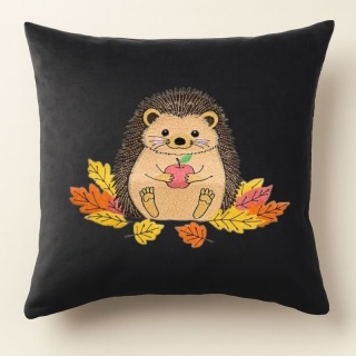 Poszewka na poduszkę z haftem "JEŻYK" - rozmiar 50x50 cm