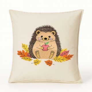 Poszewka na poduszkę z haftem "JEŻYK" - rozmiar 50x50 cm