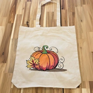 Torba bawełniana z haftem "DYNIA" - rozmiar mały - 38x42x8cm