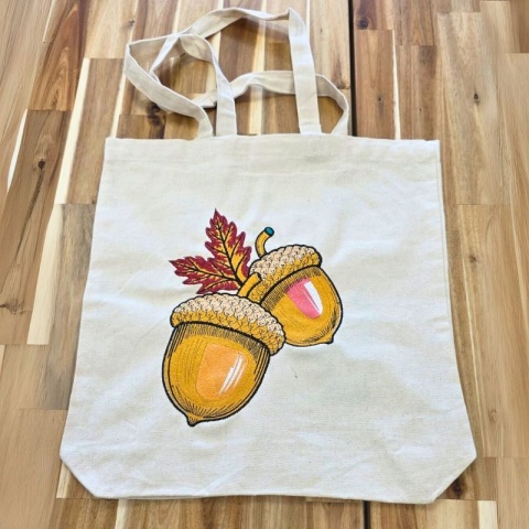 Torba bawełniana z haftem "ŻOŁĘDZIE" - rozmiar mały - 38x42x8cm