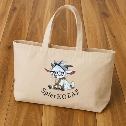 Torba bawełniana z haftem "SpierKOZAj!" - rozmiar duży - 45x35x12cm5907814664877