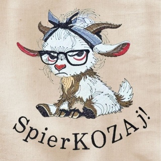 Torba bawełniana z haftem "SpierKOZAj!" - rozmiar duży - 45x35x12cm5907814664877