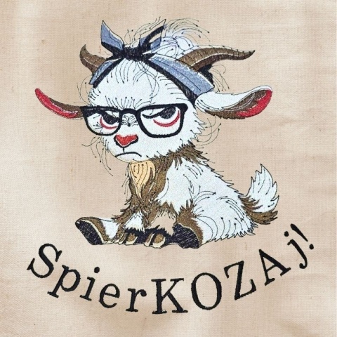 Torba bawełniana z haftem "SpierKOZAj!" - rozmiar duży - 45x35x12cm5907814664877